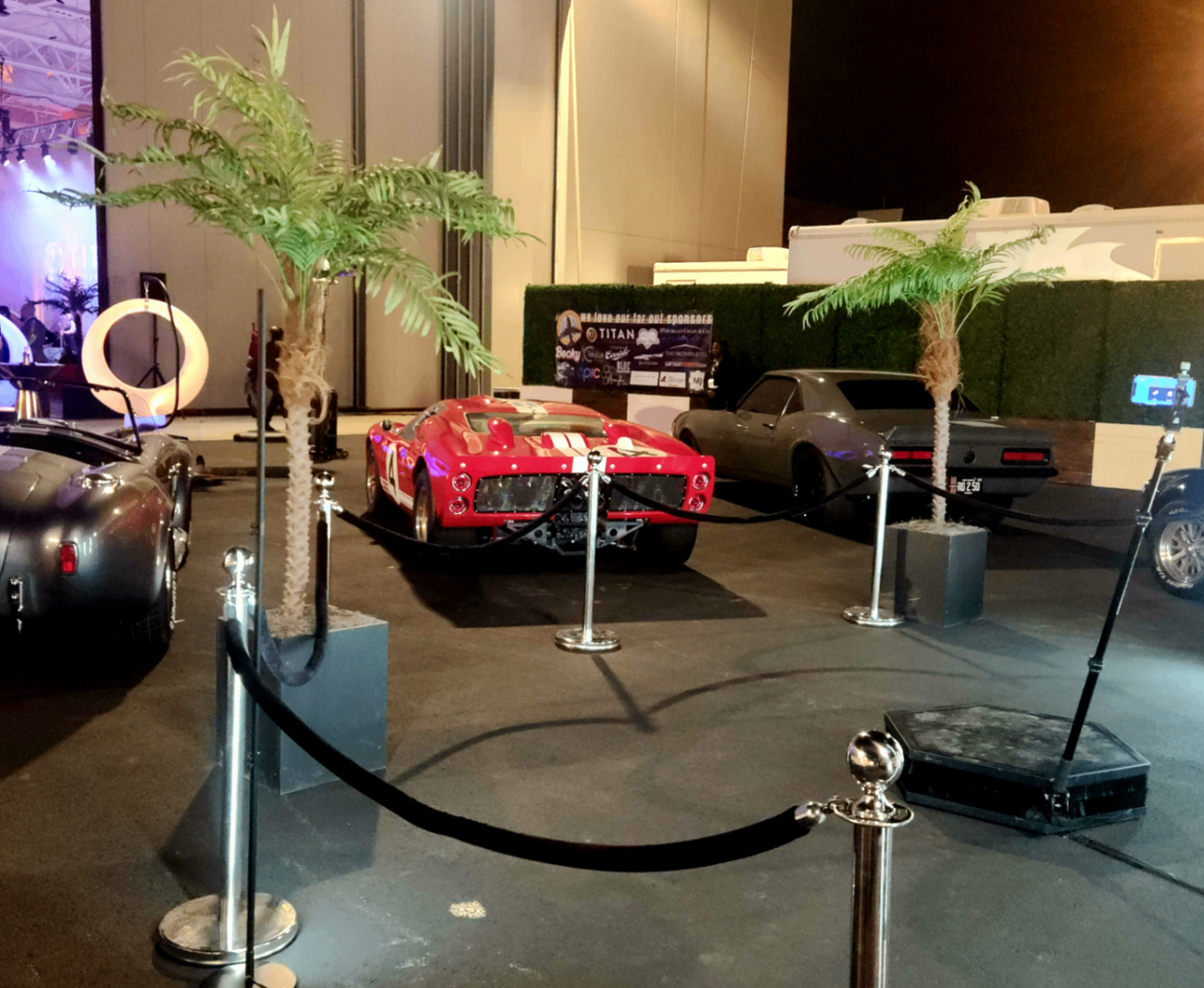 Suitcase 360 setup at luxury car event