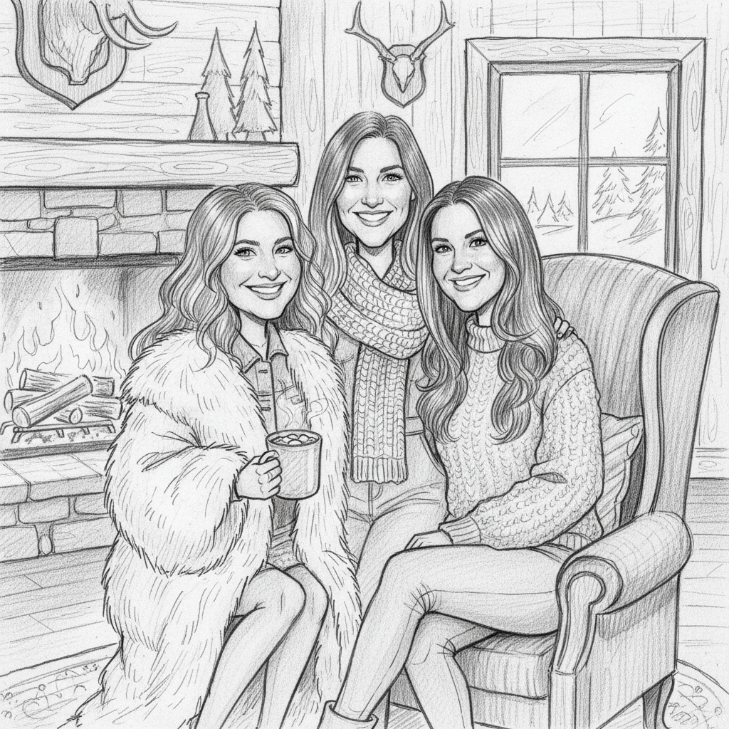 Holiday caricature sketch