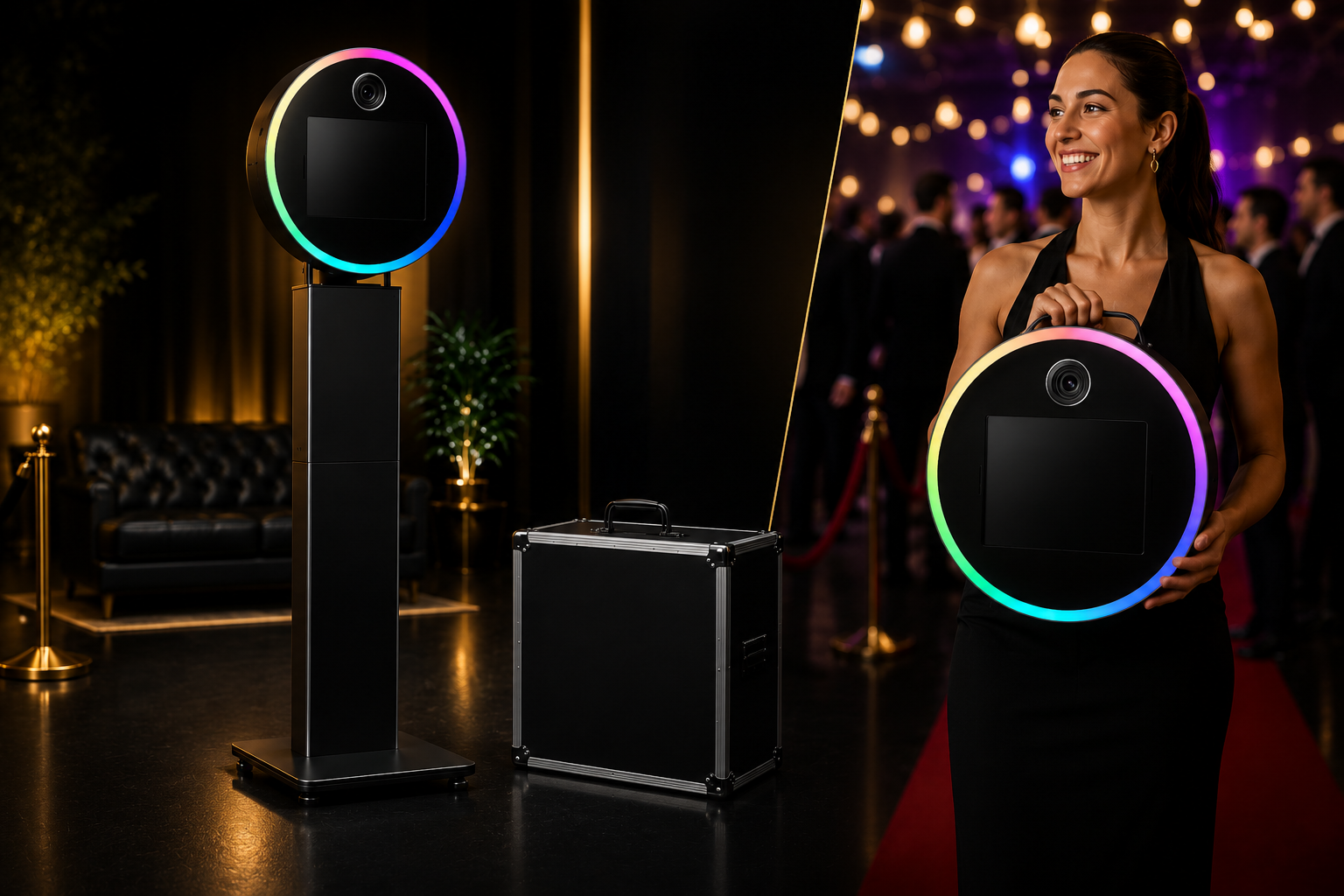 Hybrid photo booth unit