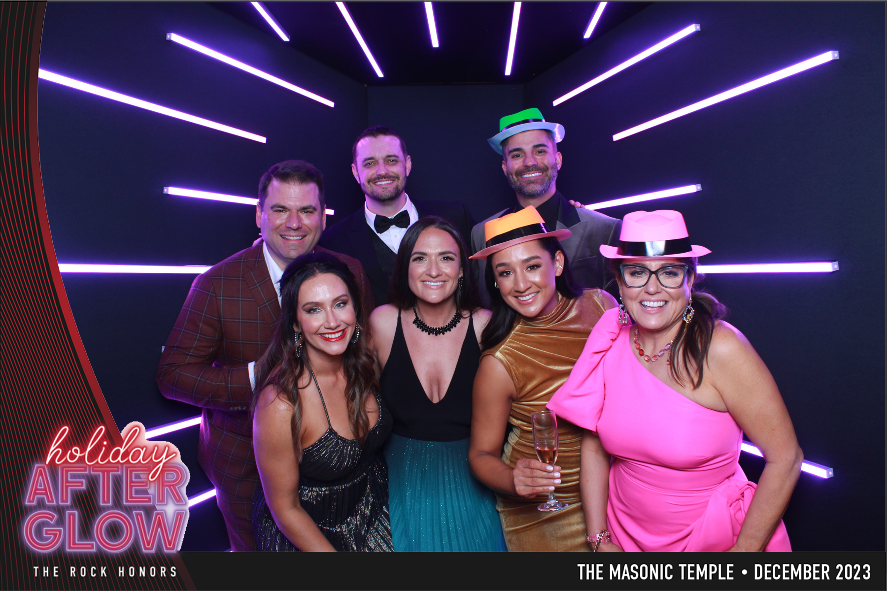 Group photo with custom Holiday Afterglow overlay