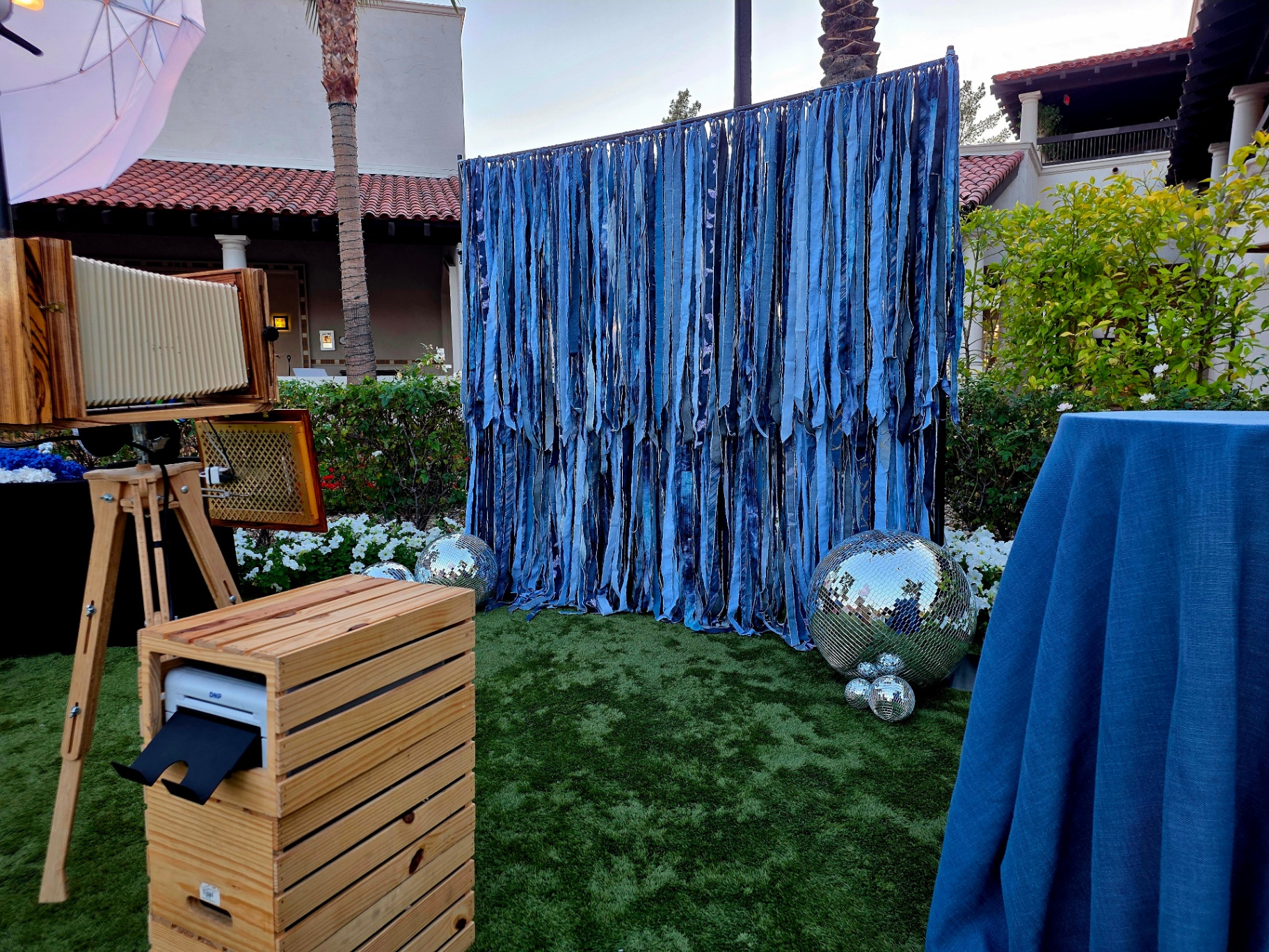 Vintage wooden photo booth