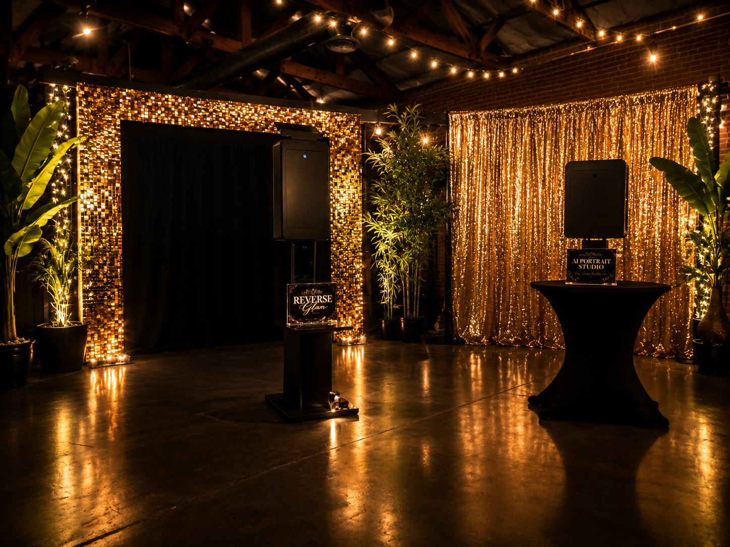 Luxury photo booth installation