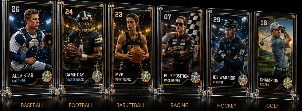 AI trading cards at a trade show activation